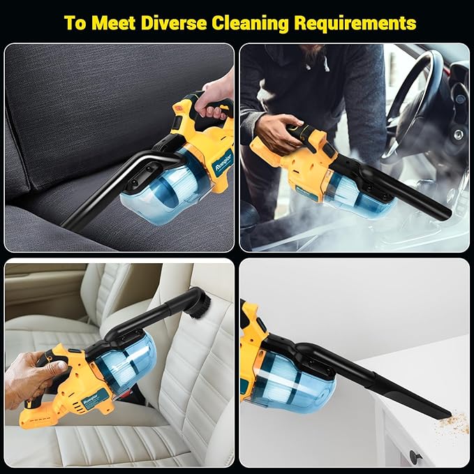 Cordless Vacuum for DeWalt 20V Battery, 5 in 1 Handheld Electric Vacuum Cleaner with 400W Powerful Motor, 46 CFM Portable Han
