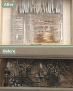 2 Pack 4 In 1 Acrylic Jewelry Organizers and Storage with 120 Portable Anti Tarnish Jewelry Bags, Clear Jewelry Box Organizer