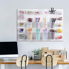 Sieral 64 Pieces Pegboard Bins Pegboard Cups with Hooks and Loops Peg Hooks Assortment Organizer Accessory for Organizing Acc