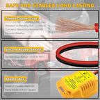 Car Jumper Starters Adapter for DeWalt 20V 60V Battery, 11AWG Cable Convert to Jumper Starter Automotive Booster, Jump kit Cable for Car Batteries (NO Battery)