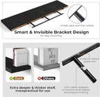Fun Memories 55 Inch Floating Shelves for Wall, Fireplace Mantel Shelf with Invisible Heavy Duty Bracket, 8 Inch Deep Storage