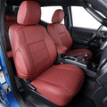 EKR Custom Fit Tacoma Leather Car Seat Covers for Select Toyota Tacoma 2012 2013 2014 2015 (TRD Sport Seats)- Full Set,Leathe