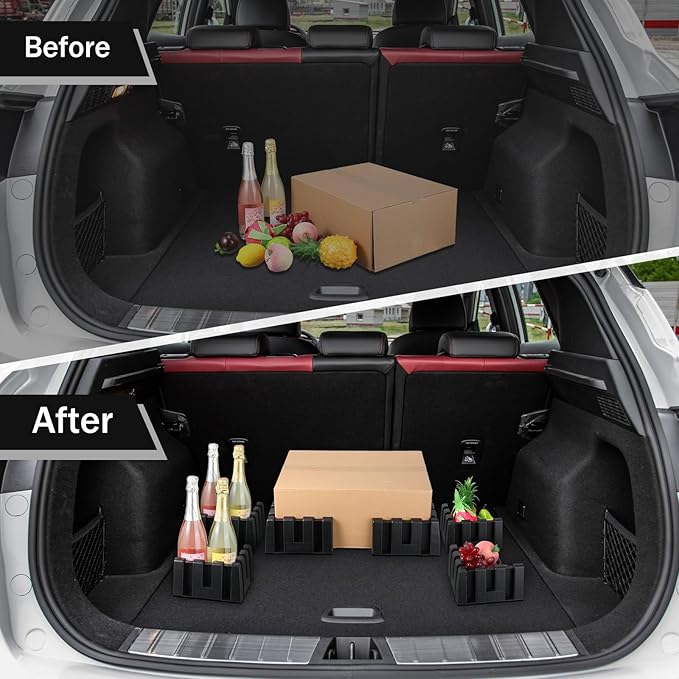 8 Pack Car Trunk Organizer Blocks for Back of SUV Multipurpose Car Storage Organizer Blocks Trunk Divider Available to Wool