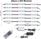 LED Storefront Lights for Business Waterproof Decorative Light for Advertising Letter Signs 4 Set 5050 SMD Window Strip Lights 40ft 80 Pieces LED Module Lights