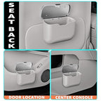 HOLDCY Car Trash Can, Waterproof Multi‑Functional Auto Trash Bin for Door/Console/Seat Back, Universal Vehicle Garbage Can for Car/Truck/SUV Drivers (Gray)