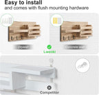 Lwenki Mail Organizer for Wall Mount – Key Holder with Shelf Includes Letter Holder and Hooks for Coats, Dog Leashes – Rustic
