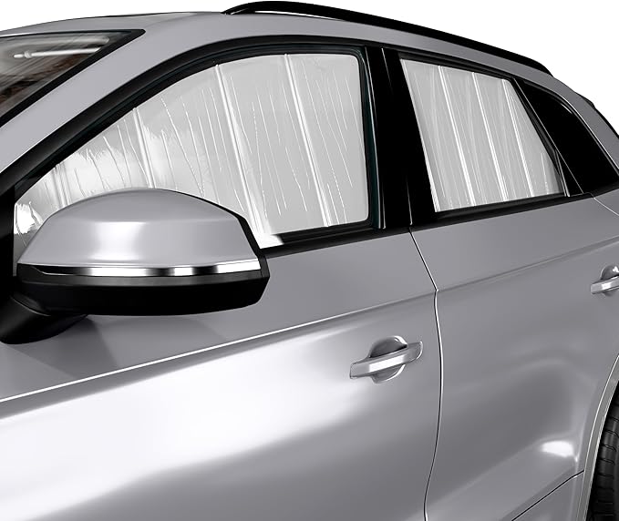 AutoTech Park Foldable Sunshade Compatible with 2023-2025 Toyota bZ4X, 4 Pieces Side Window Shades