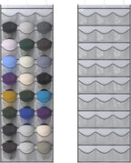 Unjumbly Baseball Hat Rack, 27 Pocket Over-The-Door Hat Organizer with Clear Deep Pockets to Display Baseball Caps Collection