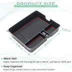 PIMCAR Center Console Organizer for 2023-2026 Honda Pilot, 2024-2026 Honda Ridgeline/Passport Upgrade Design Tray Accessories Interior Armrest Box Divider ABS Plastic Material-Red Trim
