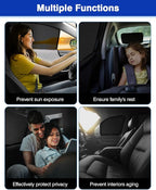 Powerty Side Window Shades for 2019-2025 Toyota RAV4 Accessories, Upgrade Double-Layer Side Rear Window Covers 6 Pack Light Block Car Privacy Cutains Shades for Baby, Camping, Napping, Sleeping
