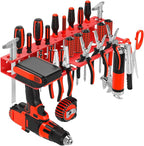 Metal Screwdriver Organizer, Wall Mount Plier Organizer Hammer Holder, Hand Tool Storage Rack for Garage Workshop Workbench(R