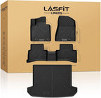 LASFIT Floor Mats & Cargo Mat for KIA Sportage 2022 2021 2020 2019 2018 2017, All Weather TPE Car Mats Custom Fit Floor Liners & Trunk Mat for Sportage 2017-2022 1st & 2nd Row & Cargo Liner