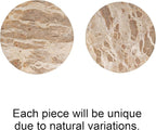Creative Co-Op Scandinavian Round Marble Lazy Susan, Multicolor