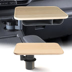 360° Rotating Wood Car Tray & Desk for Laptop - Steering Wheel Cup Holder Table, Car Accessories for Women & Men, Compatible with Tesla Model Y/3/S, Ford F150/Explorer/Maverick & Most Vehicles