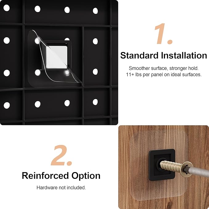 Pegboard Combination Kit - Pegboards and Accessories Modular Hanging for Gaming Wall Organizer, Crafts Organization, Ornament