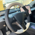 MEWANT Hand Stitched Steering Wheel Cover for Tesla Model 3 2017-2023 / Model Y 2020-2023 for Tesla Model 3/Y Accessories