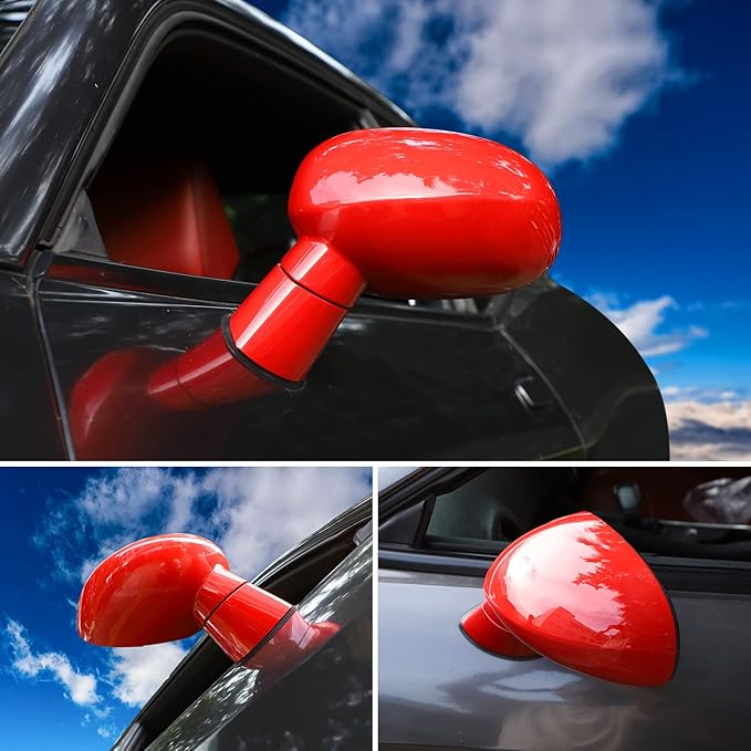 Voodonala for Challenger Rearview Mirror Cover Side Mirror Trim Shell Cover Decoration Trim for 2009-2024+Dodge Challenger Exterior Accessories ASB Red, 11pcs