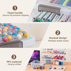 Anywish Small Storage Bins with Lids 3.2 QT- 8 Packs Plastic Storage Containers for Organizing Stackable Clear Storage Boxes,