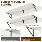 Floating Shelves for Wall,48" Wx8 D Wood Wall Shelves,Hanging Storage Floating Shelf with Metal Brackets,Wide Floating Booksh
