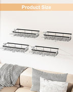 4 Pack Hat Rack for Wall Holds 112 Caps Hat Organizer for Wall Mounted Hat Holder on Wall Hat Organizer for Baseball Caps Hat