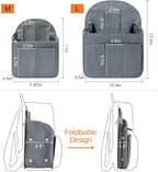 Surblue Backpack Organizer Insert Liner Hanging Travel Rucksack Purse and Handbag Insert Pocket, High-capacity Divider Foldab
