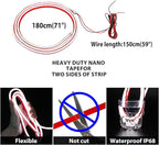 Car Hood Light Strip Exterior, 71 Inch DRL LED Strip Lights Waterproof IP68 Scan Start-up + White Light,Compatible with GMC Sierra 1500 2500 Chevy Silverado 1500 2500 Dodge Ram 1500