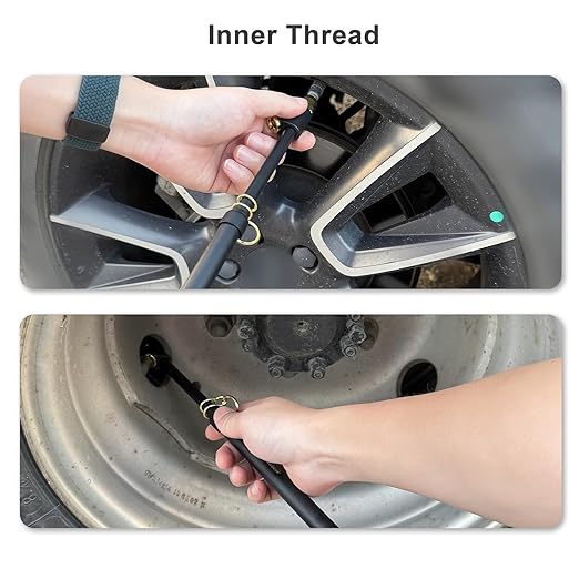 Dual Head Tire Pressure Gauge 10-150PSI, 12 Pcs Heavy Duty Semi Truck Tire Pressure Gauge 1-10 Bar, Air Pressure Gauge for Tires Extended Tube for Semi Truck, RV, Car, Motorcycle