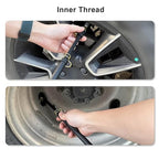 Dual Head Tire Pressure Gauge 10-150PSI, 12 Pcs Heavy Duty Semi Truck Tire Pressure Gauge 1-10 Bar, Air Pressure Gauge for Tires Extended Tube for Semi Truck, RV, Car, Motorcycle