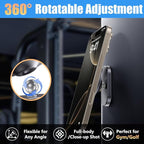 Magnetic Phone Holder for Gym:【Strong Magnets】 Gym Golf Accessories Essentials for Men/Women, Dual Magnetic Phone Mount with Alloy Base Stand for Magsafe iPhone 12-17 Series ＆ Android