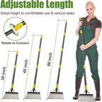Garden Flat Shovel Scraper: 74" Metal Snow Ice Scraper, Adjustable Handle, Multifunctional Floor Scraper for Weed Cleaning Edging Trenching & Removing Snow Ice Dirty Moss