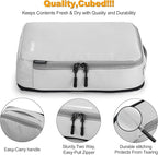 8 Set Compression Packing Cubes for Travel, Waterproof Luggage Organizers, Suitcase Organizer Set for Carry-On & Checked Bagg