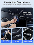 Windshield Sun Shade Umbrella for Honda Civic - [Vinyl Coating Heat Shield] Protect Car from Sun Rays & Heat Damage Keep Cool and Protect Interior, Spring Structure Edge