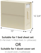 SheetCube Bed Sheet Organizers and Storage 6 Pack, Foldable Linen Closet Organizer with Window and Label, Bedding Folder Stor