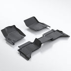 Auxko All Weather Floor Mats for Toyota Tacoma Double Cab 2024-2026 SR SR5 TRD Limted (Gas Only not Hybrid) TPE Liner Accessories Odorless Anti-Slip Interior Mat for 4th Gen Tacoma 4 Door Black