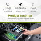 Center Console Organizer Compatible with 2019-2022 Chevy Silverado/GMC Sierra 1500 & 2020-2023 Silverado/Sierra 2500HD 3500HD Accessories Armrest Storage Tray (Full Console w/Bucket Seats Only)