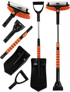 41" Extendable Ice Scrapers for Car Windshield 2-in-1 Snow Brush for Car Snow Scraper for Car Snow Scraper and Drush with Ergonomic Foam Grip for Cars, Trucks, SUVs with 360� Pivoting Brush Head