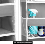 QWORK Over Door Organizer with 5 Large Pockets, 10 Mesh Side Pockets, Door Hanging Organizer for Diapers, Towels, 44lbs Weigh