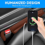 2PCS Car Seat Gap Filler Organizer, Car Seat Organizer, Multifunctional Seat Gap Storage Box for Phone Key, Fill The Gap & Stop Things from Dropping, Universal for Most Vehicles (Dark Brown)