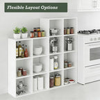 6-Cube Storage Organizer Shelf, Open Cube Bookshelf, Reversible Bookcase, Modern Sturdy Storage for Living Room, Bedroom, Ent