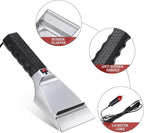 Frienda 2 Pcs Heated Snow Ice Scraper 12V Electric Auto Windshield Ice Scrapers Electric Window with 4 Pieces Rear View Mirror Covers Side Mirror Protective Covers for Most Cars Trucks SUV