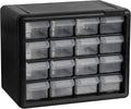 Akro-Mils 16-Drawer Plastic Drawer Storage Cabinet for Garage Organization, Beads, Makeup Organizer, Building Bricks Storage,
