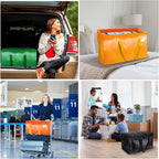 BALEINE 6-Pack Oversized Moving Bags with Reinforced Handles, Heavy-Duty Storage Tote for Clothes, Moving Supplies (Orange, 6