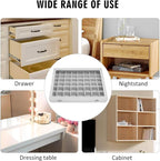 Siveit Velvet Jewelry Tray 48 Grid Jewelry Display Tray Organizer Box with Transparent Lid Rings Earrings Necklaces Pendants 