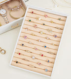 Homde Jewelry Organizer with Transparent Window Necklace Hooks Gift for Women Jewelry Box Display Case for Necklaces Rings Ea