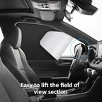Silver Car Window Sun Shade - Side Thiken Curtain Magnetic 100% Block Light Car Window Covers with Cooler Feeling (Silver, D-Front-2pcs)
