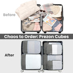 Compression Packing Cubes for Travel, Lightweight Vacation Travel Essentials, Travel Accessories for Suitcase Organizer Bags 
