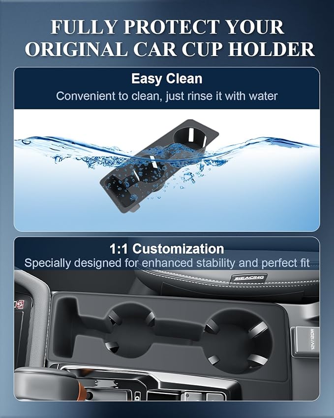 BIBIBO for New 2026 Subaru Forester Cup Holder 2026 Subaru Forester(Base/Premium/Sport/Wilderness/Limited/Touring) Silicone Cup Holder Insert Organizer 2026 Forester Accessories