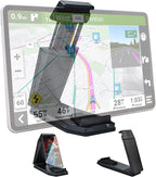 Mini Dashboard GPS Mount Holder Phone Tablet PC Navigation Holder for Garmin Nuvi Tomtom iPhone iPad Galaxy Yoga Android Fits 4.3"-10.1" GPS & Smartphone Friction Clamp Mount (Black)