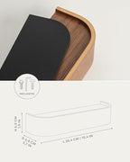 Kazai.® Key Holder 'Toke' | Minimalist Key Hook Design from Berlin | Modern Key Holder Wall Mount with Wooden Shelf | Key Rac
