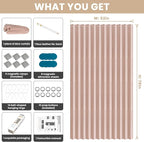 Jilron Accordian Door Curtain, 100% Blackout Folding Magnetic Doorway Curtains,Linen Style Closet Doors,for Room Divider,Priv